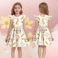 thumbnail image 6 of NAISIBABY Dresses for Girls, Ruffles Sleeve Cute Prints Summer Casual Easter Flowy Play Dress Beige Size 3, 6 of 7