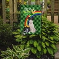 thumbnail image 2 of Black White Wirehair Jack Russell Terrier St. Patrick's Day Flag Garden Size, 2 of 3