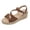 Brown, variant on Rokment Floral Embossed Platform Dressy Sandals Women Elegant Beach Casual Espadrilles Chunky Wedge Heels Dress Shoes for Ladies Summer
