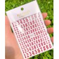 1Pc Numbers Decals 3D Nail Art StickerS Decals Letter Stickers Alphabet