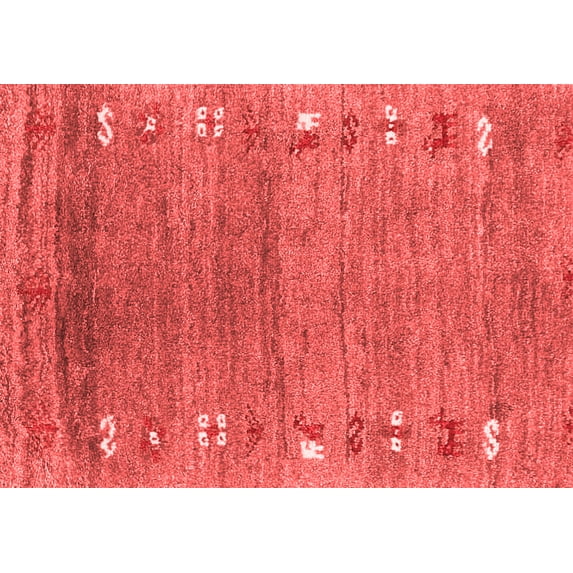 Ahgly Company Indoor Rectangle Abstract Red Contemporary Area Rugs, 7' x 10'
