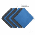 thumbnail image 2 of Norsk Reversible EVA Foam Exercise Mats - 6 Tiles with Edge Pieces, 24"x24" Interlocking Gym Flooring, Anti-Slip Workout Mats (Blue-Black), 2 of 6