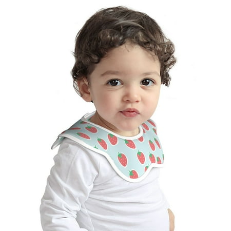 

Haiem ROMASA Muslin Baby Bibs Cotton Baby Bandana Drool Bibs for Child Absorbent Newborns Infant Burp Cloths for Teething Drooling(Hand Drawn Strawberry )