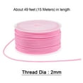 thumbnail image 2 of Unique Bargains Nylon Beading Thread Cord 2mm Extra Strong Braided Nylon String for Necklace Crafting 15M/49 Feet, Charm Pink, 2 of 5