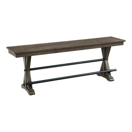 Intercon Furniture Sullivan Transitional Wood Backless Counter Bench in Charcoal