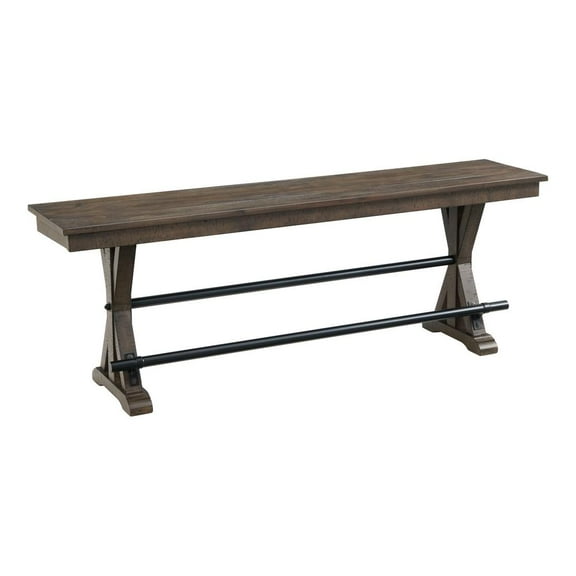 Intercon Furniture Sullivan Transitional Wood Backless Counter Bench in Charcoal