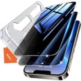 thumbnail image 1 of Protecteur d'Écran Intimité pour iPhone 13 Pro Max/iPhone 14 Plus, Film en Verre Trempé Anti-Espion 25° 6.7 Pouces [Outil d'Installation Facile] [Décharge Automatique] [Sans Bulles] [Couverture Complète] [Lot de 2], 1 of 4