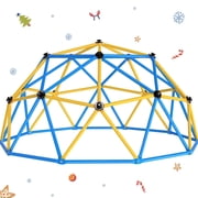 Zupapa 10FT Climbing Dome, Experience Ultimate Fun with The Upgraded Decagonal Geo Dome Climber, Supports 1000LBS Outdoor Playset and Easy Assembly Play Equipment for Kids (Blue&Yellow, 10FT)