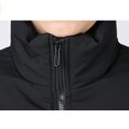 thumbnail image 6 of Mens Puffer Jacket Thickened Winter Coat Warm Hooded Stand Collar Color Block Zip Up Down Filled Ski Bubble Coat, 6 of 7