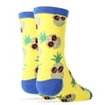 thumbnail image 2 of OoohYeah Kids Novelty Funny Casual Socks for Boy & Girl, Pineapple Dude, Crazy Crew Socks, 2 of 3