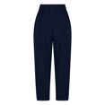 thumbnail image 6 of ibuvkizy Capri Pants for Women Yoga Pants Women Causal Capri Leggings with Pockets Loose Soft Drawstring Workout Sweatpants Outdoor Athletic Pants Navy XL, 6 of 6