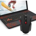 thumbnail image 2 of Gaming Mouse, 2.4 GHz USB Wireless Mouse, Portable and Light Wireless Mouse with Bluetooth Receiver, 10-15 m Detection Distance, 6 Buttons for Games, 2 of 4