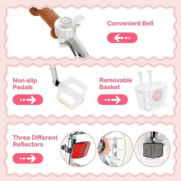 OLAKIDS Little Kids Bike, 12-18 Inch with Training Wheels