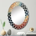 thumbnail image 3 of DESIGN ART Designart "Teal Orange Op Art Rhythmic Illusion I" Abstract Modern Wall Mirror 20in.x30in., 3 of 5
