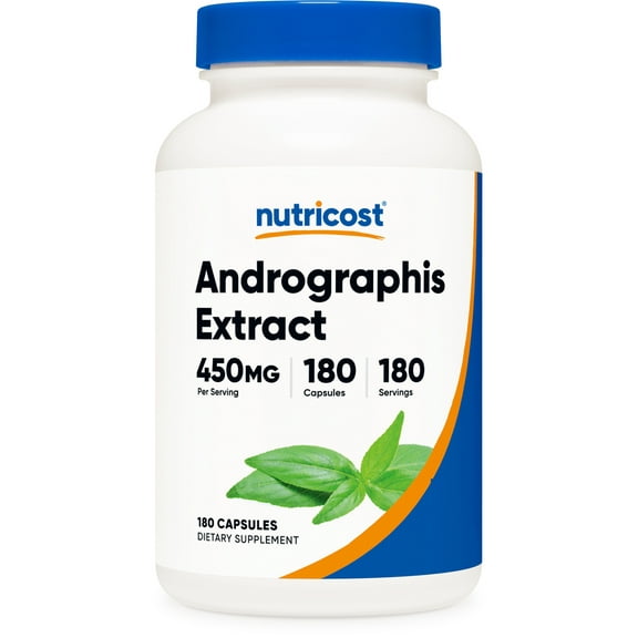 Nutricost Andrographis Extract 450mg, 180 Vegetarian Capsules - Non-GMO & Gluten Free Supplement
