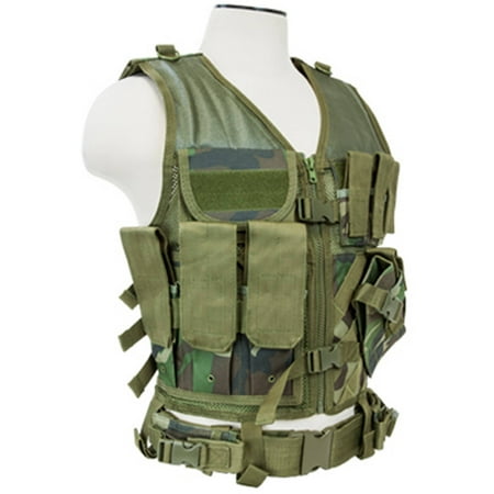 Teacup Harness Vest Camo - Tactical Vest, Larger Size, Woodland Camo (XL to XXL+)