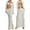 White, variant on Women Hollow Out 2 Piece Skirt Set Y2K Halter Neck Backless Crop Camis Slim Fit Tube Tops Split Maxi Skirts Outfits