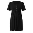thumbnail image 5 of zttd women's nursing maternity nightshirts breastfeeding clothes short sleeve dress, 5 of 8