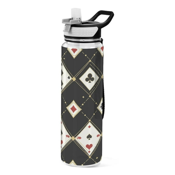 BZSMCE Sport Bottle Gothic Card Elegance Outdoor sports Water Bottle Size: 10.4x3in