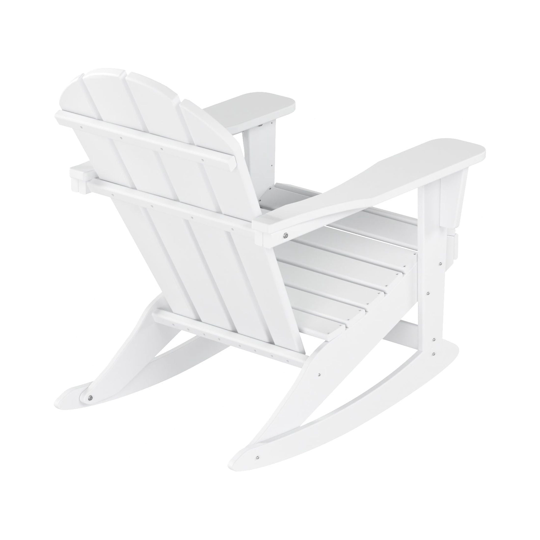 Polytrends  Laguna Hdpe All Weather Outdoor Patio Rocking Chair White