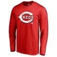 thumbnail image 2 of Men's Red Cincinnati Reds Splatter Logo Long Sleeve T-Shirt, 2 of 3