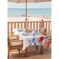 thumbnail image 2 of Outdoor Tablecloth with Umbrella Hole for Patio/Picnic/Party/Camping, Blue Red Flowers Waterproof Table Cloth Rectangle Table Cover Washable, Elegant Spring Floral Butterfly Pastoral (60"x 84"), 2 of 8