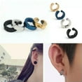 thumbnail image 5 of Colorful Stainless Steel Non Piercing Magnet Earrings Charm Hoop Earrings Set, 5 of 9