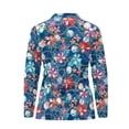 thumbnail image 4 of Garronmavis Hawaiian Flowers Quarter Zip Golf Shirt Women Size L Casual Long Sleeve Collared Tennis Shirts Shirts Workout Tops Hawaiian Golf Shirt, 4 of 7