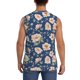 thumbnail image 4 of Fotbe Flower Men's Camiseta sin Mangas Estampada para Hombres, Playera Casual para Gimnasio, Entrenamiento, Playa-Large, 4 of 7