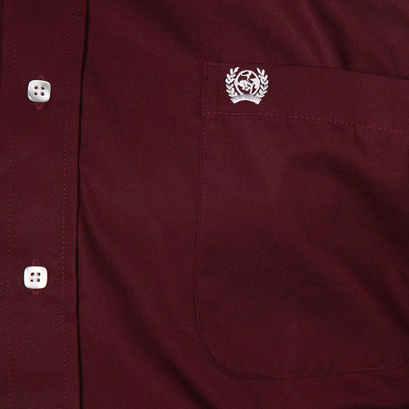 Cinch Men's Solid Burgundy Long Sleeve Button Down Shirt MTW1104239 3XL