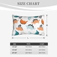 thumbnail image 3 of Plush Throw Pillow Covers, cute Dinosaur pattern Pillow Cases with Invisible Zipper, Breathable Microfiber Pillow Cases Standard Size for Sleeping Bedroom Sofa Living Room 20x30, 3 of 5