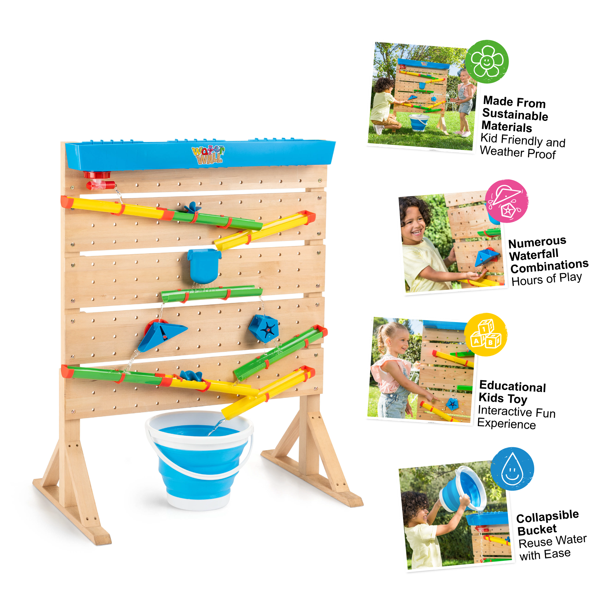 Wilton Bradley Waterwall Kids Educational Toy for Boys and Girls, Children's Playset for Hand Eye Coordination and Fun, Ages 3+