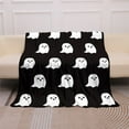 thumbnail image 7 of Ghost Blanket, Halloween Throw, Spooky Glow In The Dark Fleece Blanket, Soft Double-Layer Warm Cozy Throw for Movie Nights and Seasonal Decor, 7 of 7