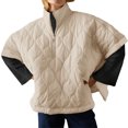 thumbnail image 2 of LANGWYQU Fall Winter Women Short Sleeved Oversize Loose Puffer Jacket, 2 of 4