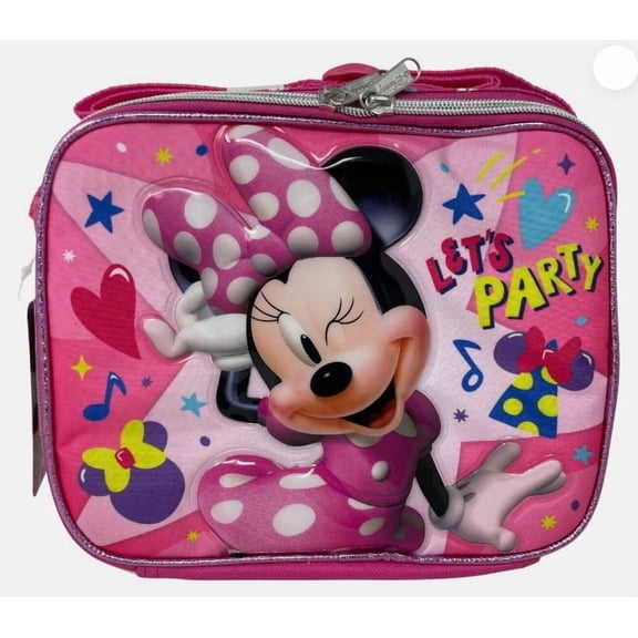Disney Minnie Mouse "Let's Party" Lunchbag with Crossbody Strap