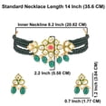 thumbnail image 4 of Efulgenz Indian Jewelry Set Traditional Antique Simulated Color Stone Tear Drop Shape Faux Pearl Drop Bridal Choker Necklace Earrings Wedding Jewelry Set for Women, 4 of 6