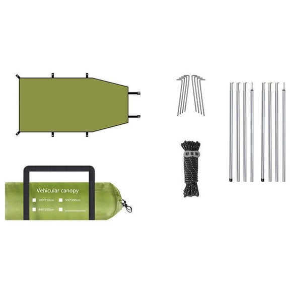 Thinsony Car Roof Tent Spacious Roof Top Tent Inside Windproof Camping Shelter As Wind Proof And Rain Proof green
