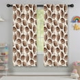 thumbnail image 5 of Blackout Kids Curtains,Brown Footballs on Beige Pattern Childrens Insulated Curtains Set Of 2,Bedroom Essentials,Toddler Room Decor 42"x63", 5 of 5
