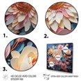 thumbnail image 3 of Designart "Pink Yellow Flowers composition" Floral Wall Art Living Room, 3 of 5