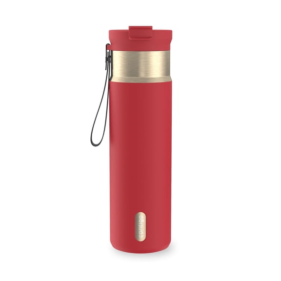 Contigo DualSip 24 oz Leakproof Insulated Water Bottle with Carrying Strap and 2-Way Lid