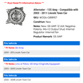 thumbnail image 2 of Alternator - 135 Amp - Compatible with 2003 - 2011 Lincoln Town Car 2004 2005 2006 2007 2008 2009 2010, 2 of 4