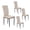 Beige, variant on Modern Velvet Dining Chairs Set of 4, Dark Gray Upholstered Side Chairs with Sturdy Metal Legs & Adjustable Feet, Comfortable Fabric Dining Room Chairs for Kitchen, Living Room