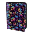 thumbnail image 2 of Pofeuu rainbow color Skull mushroom Print Travel Document Organizer Passport Holder Men Women for Family (6.5 in x 4.5 in),Wallet Holder Credit Card Clutch Bag Case, 2 of 5