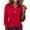 Red-70609aa, variant on Trgacdwlo Polo Shirts Women Lapel Collared Button 3/4 Sleeve Tops for Women Lightweight Business Casual Plus Size Tunic Tops for Women