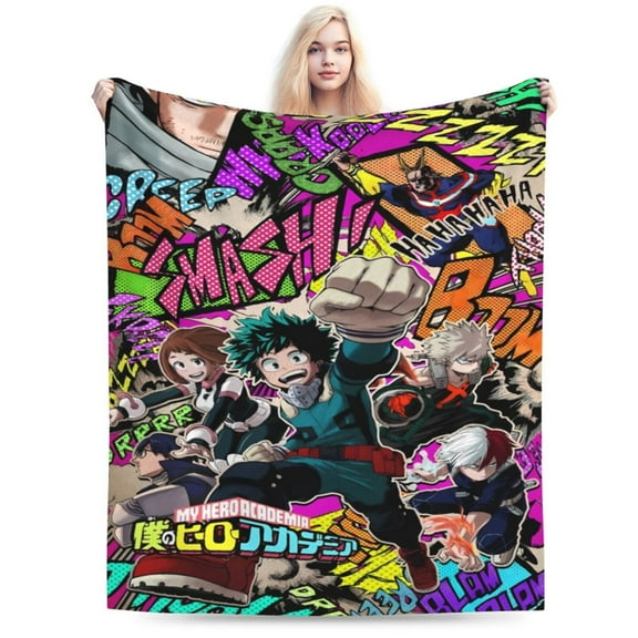 My Hero Academia Blankets Cozy Flannel Bed Throws for Sofa Couch Travel Home Room Bedroom Decor Gifts for Girls Boys Kids Adults 40"x30"