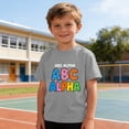 thumbnail image 6 of Boys ABC Tshirt Gray | Soft Cotton Graphic Tee with Playful Alphabet Design for Kids & Kids 3-10 Years | Educational Shirt for School, Play & Casual,Size 3 T, 6 of 9