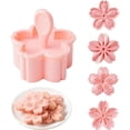 thumbnail image 1 of Molde para cortadores de galletas de flor de cerezo con sellos de 4 estilos, accesorios de pastelería para galletas de flores (rosa), 1 of 5