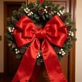 thumbnail image 2 of Single Faced Satin Wired Edge Ribbon, 20-Yard Polyester Satin Wrapping Ribbon for Bows, 2.48 Inches Wide Craft Fabric Binding Ribbon for Xmas Invitation Card Making Gifts Decoration, 2 of 7