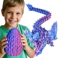 thumbnail image 1 of Figura de juguete Olee Odee impresa en 3D con huevo de dragón morado L, 1 of 7