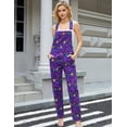 thumbnail image 3 of Jumpsuits for Women Fashion Overalls Printed Pants Bibs Coveralls Festival Outfits(Mardi Gras Mask Print,M), 3 of 8